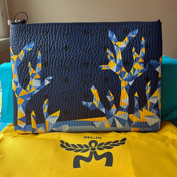 🪸  MCM AREN CROSSBODY POUCH IN CUBIC CORAL VISETOS 🪸 NWT 🪸 - Picture 7 of 16